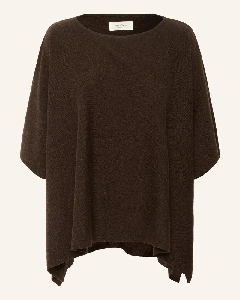 Part Two Poncho Tilannapw braun Dunkelbraun