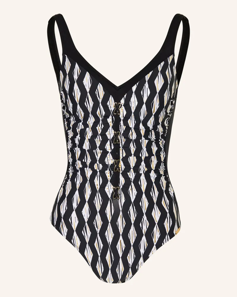 Charmline Badeanzug Gilded Graphic schwarz Schwarz