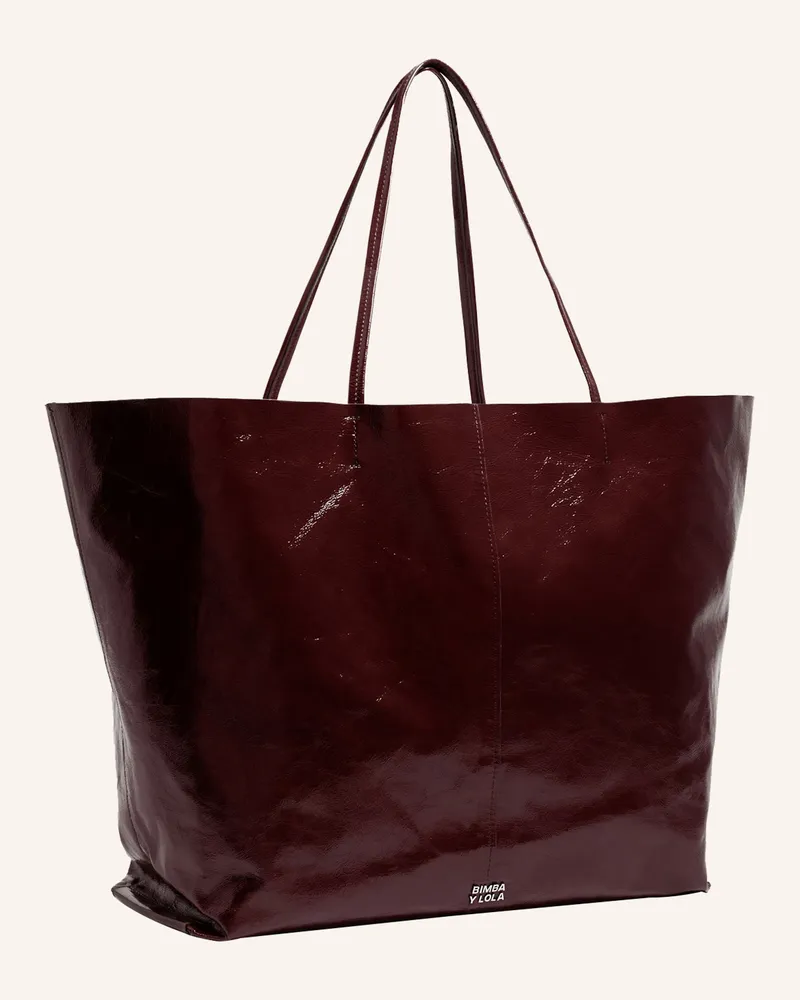 BIMBA Y LOLA Leder-Maxi-Shopper-Tasche Braun