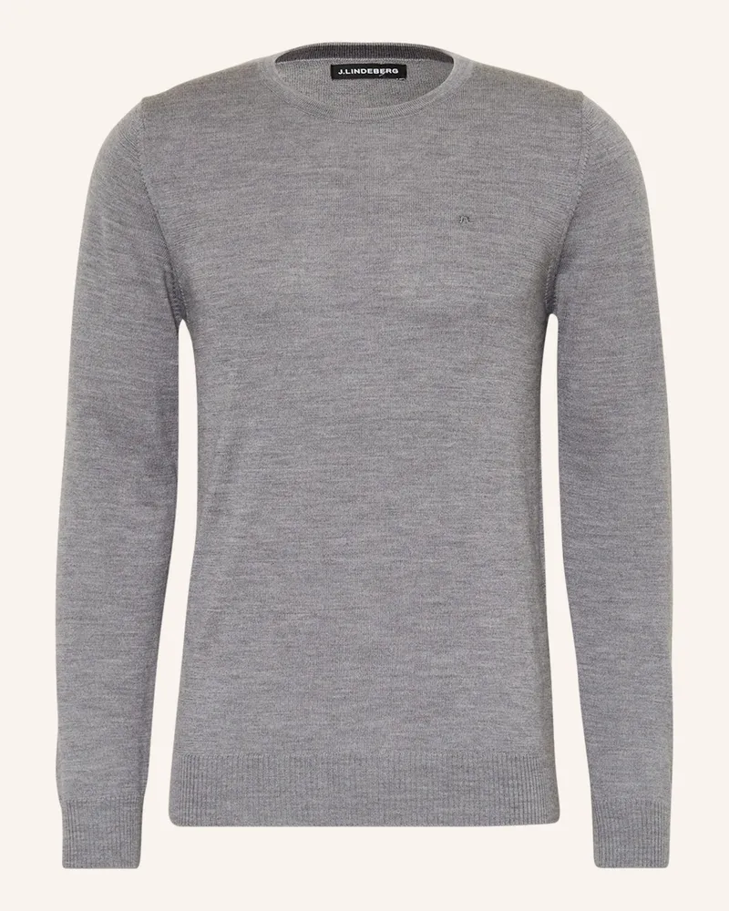 J.Lindeberg Pullover aus Merinowolle Dunkelgrau