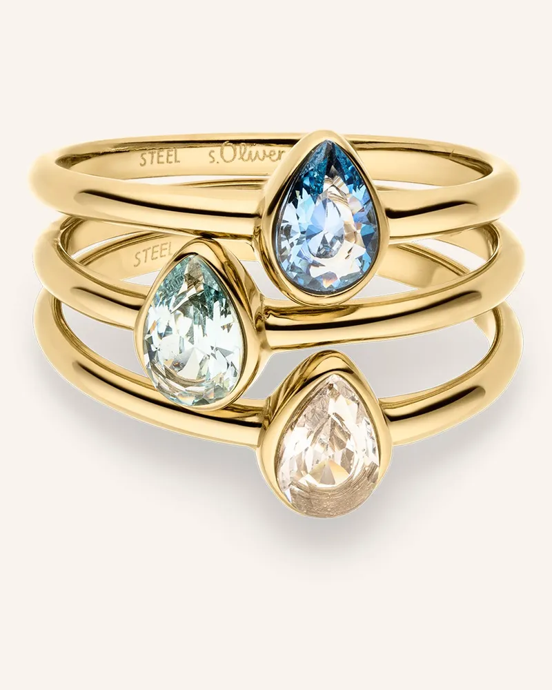 S.Oliver Ring  aus  Edelstahl Gold