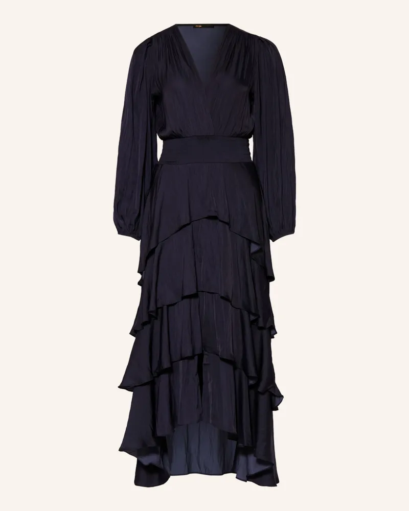 Maje Kleid Mit Rüschen blau Dunkelblau
