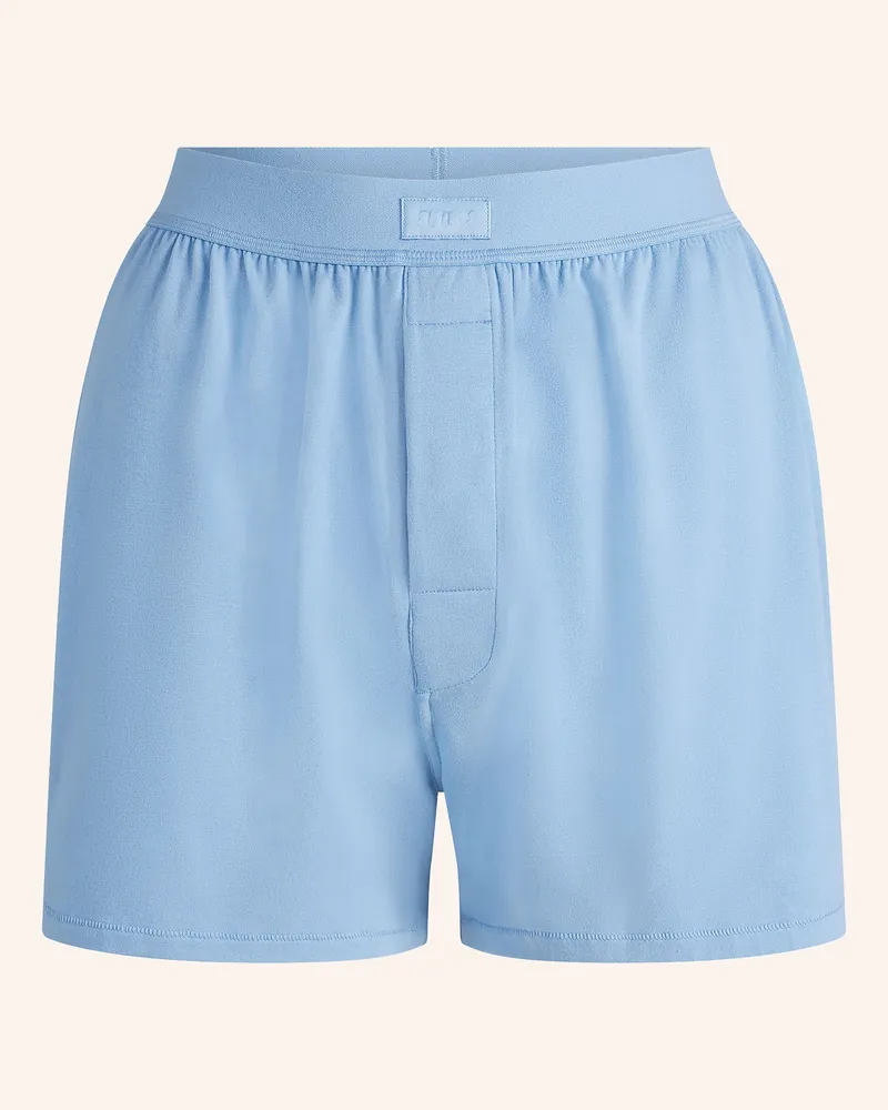SKIMS Lounge-Shorts BOYFRIEND Blau