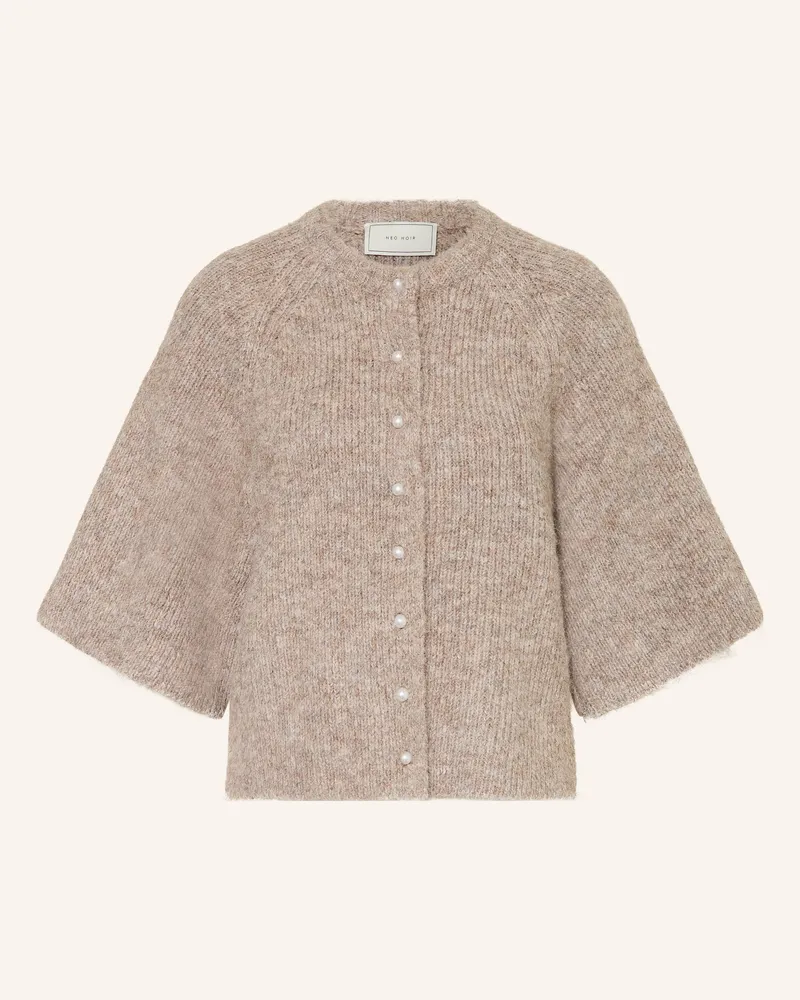 Neo Noir Strickjacke Amaya Mit 3/4-Arm beige Taupe