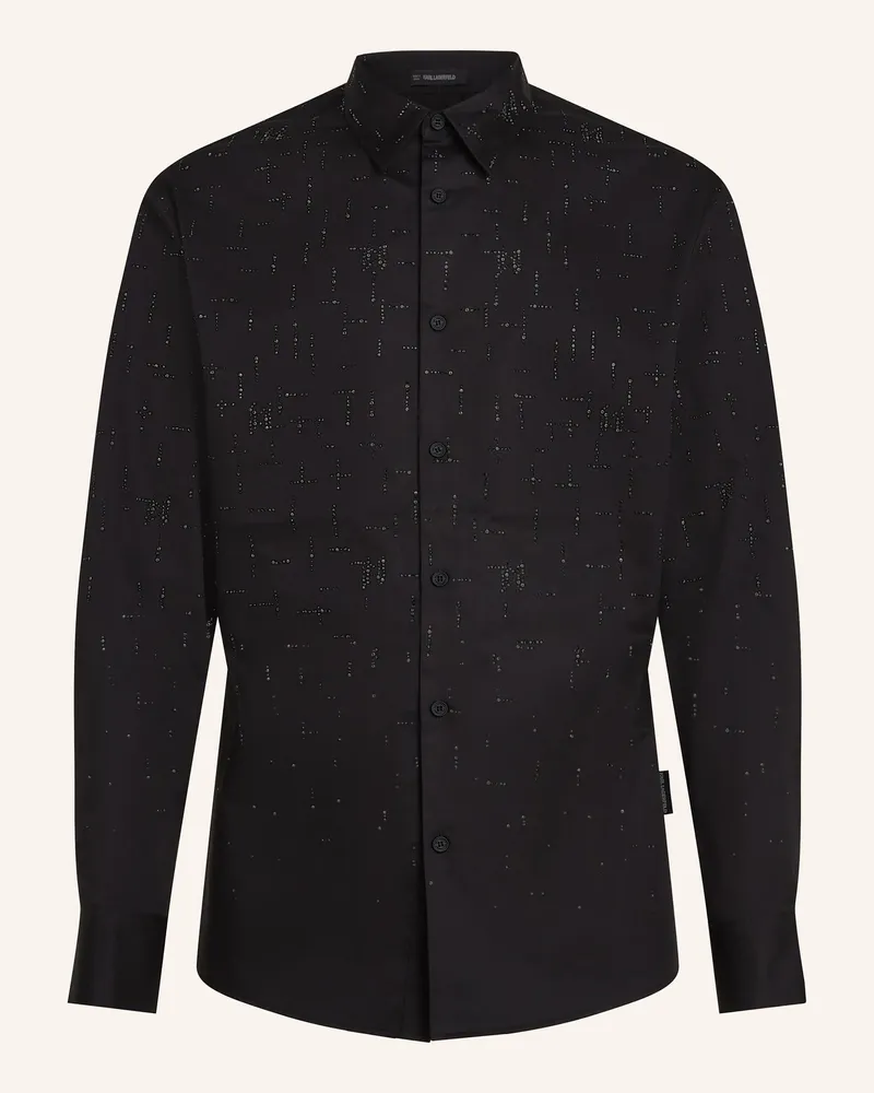 Karl Lagerfeld Hemd schwarz Schwarz
