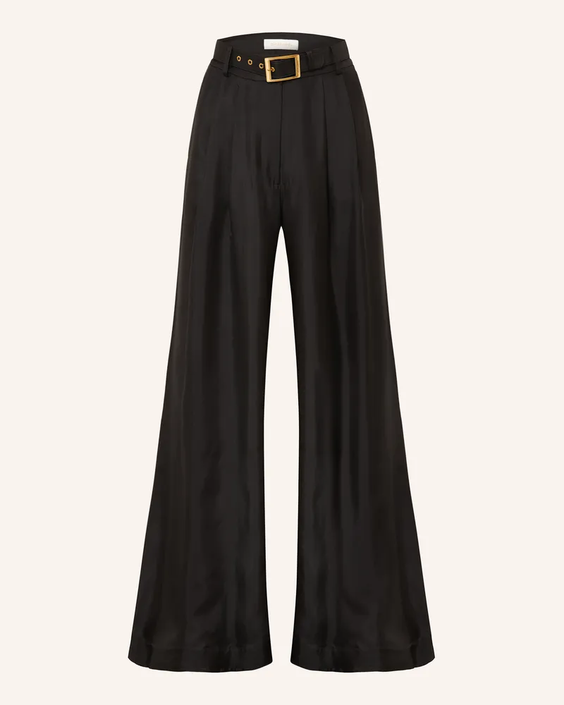Zimmermann Seidenhose Schwarz