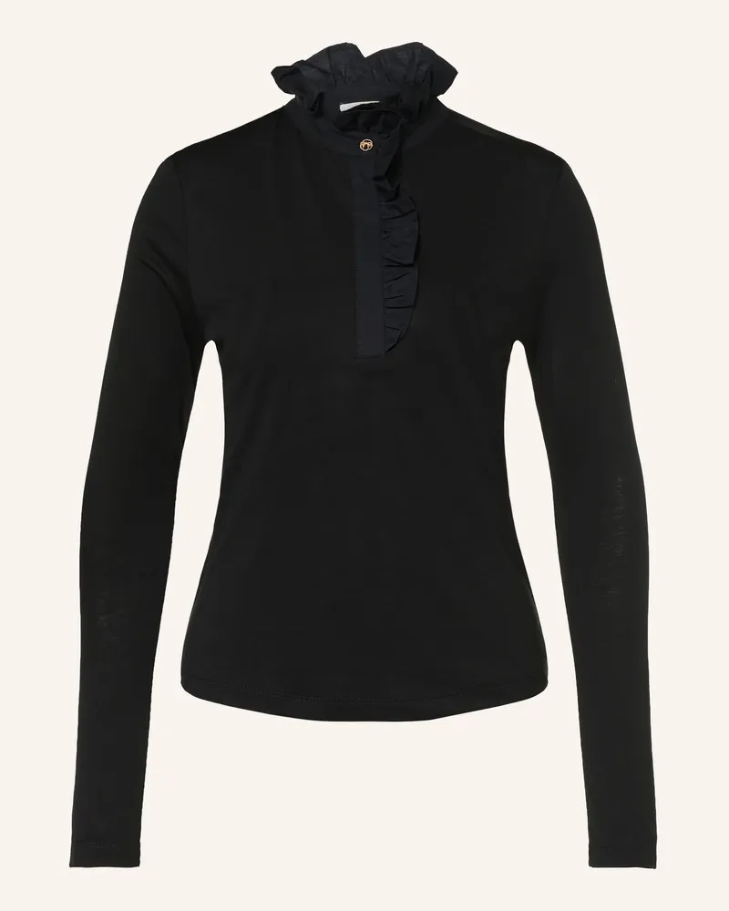 Rich&Royal Longsleeve Mit Rüschen schwarz Schwarz