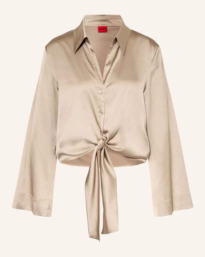 HUGO BOSS Satinbluse ERRIKA Beige