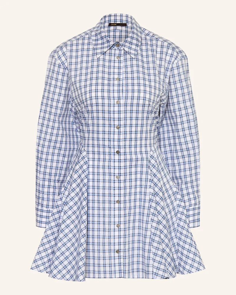 Maje Hemdblusenkleid Mit Schmucksteinen blau Hellblau