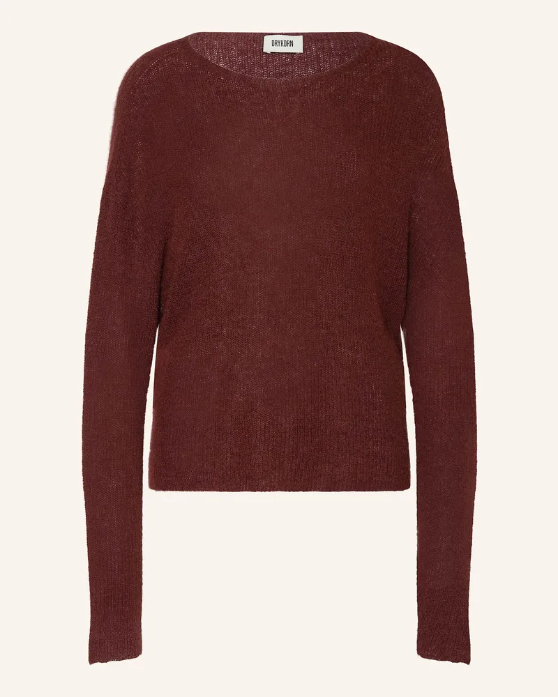 Drykorn Pullover IMENY mit Alpaka Dunkelrot