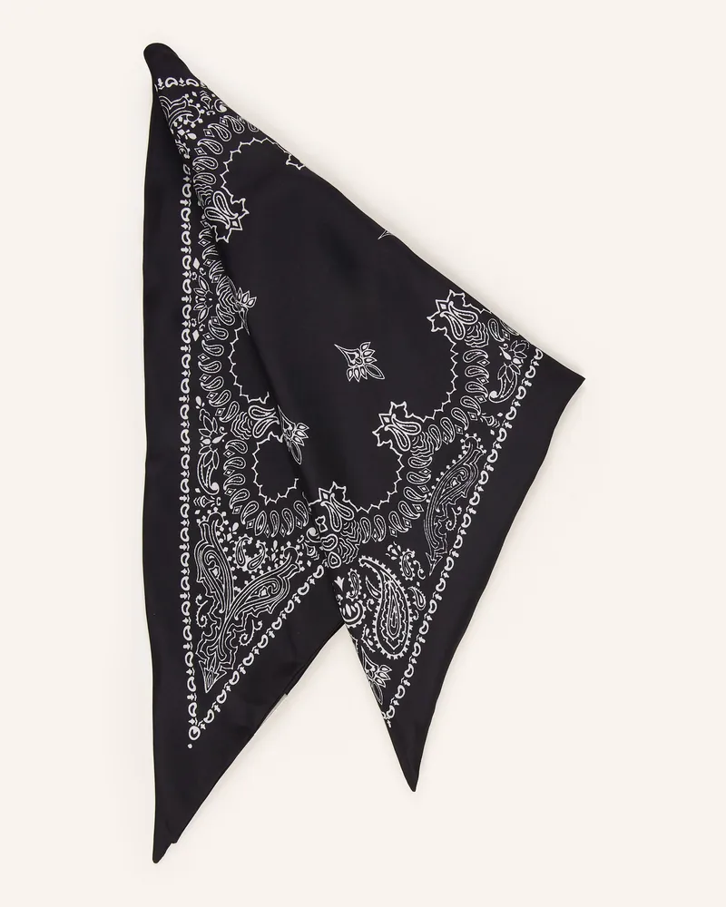 Destin Dreieckstuch aus Seide Schwarz