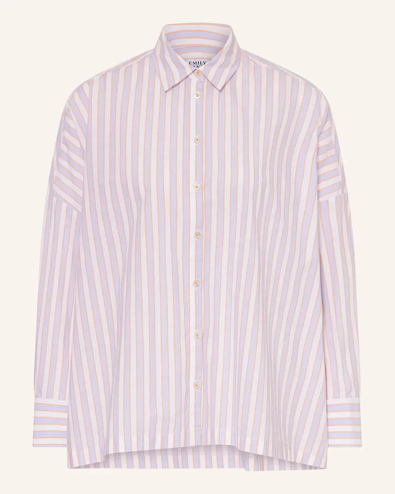 Emily van den Bergh Hemdbluse lila Weiss