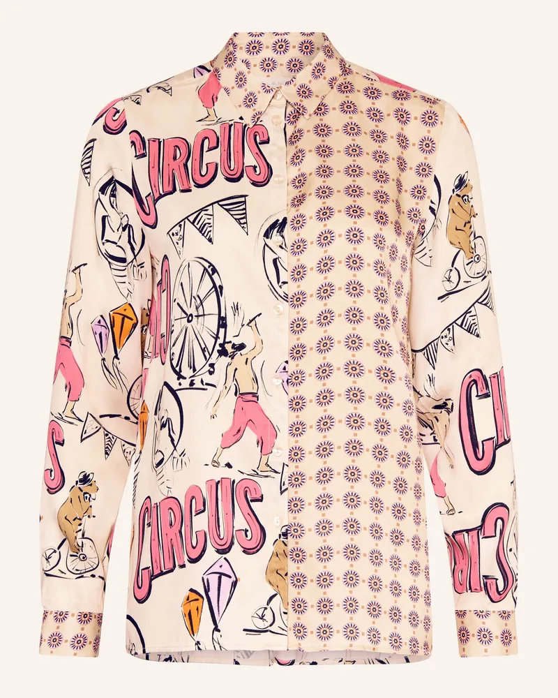 Milano Italy Hemdbluse aus Satin Creme