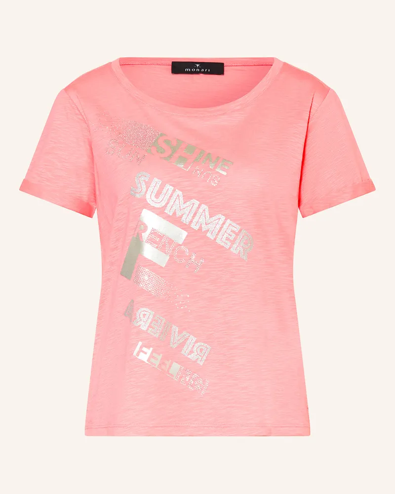 monari T-Shirt mit Schmucksteinen Rosa