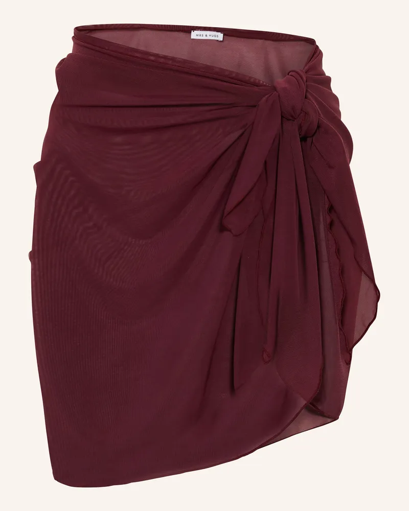 Mrs & HUGS Pareo lila Dunkelrot