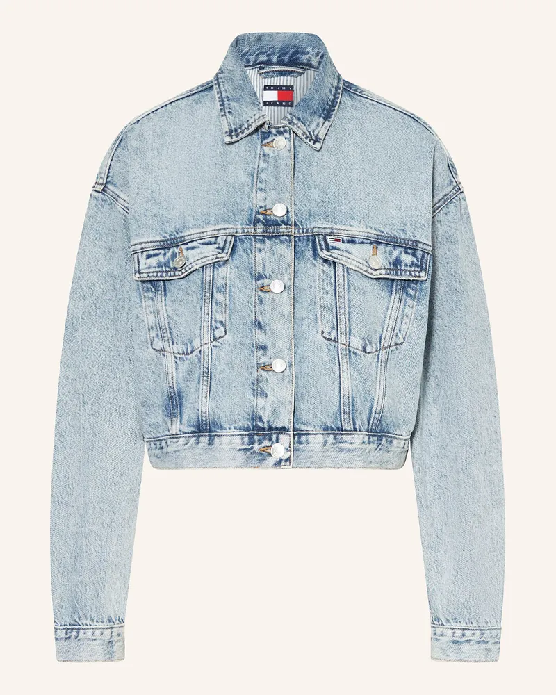 Tommy Hilfiger Cropped-Jeansjacke Blau