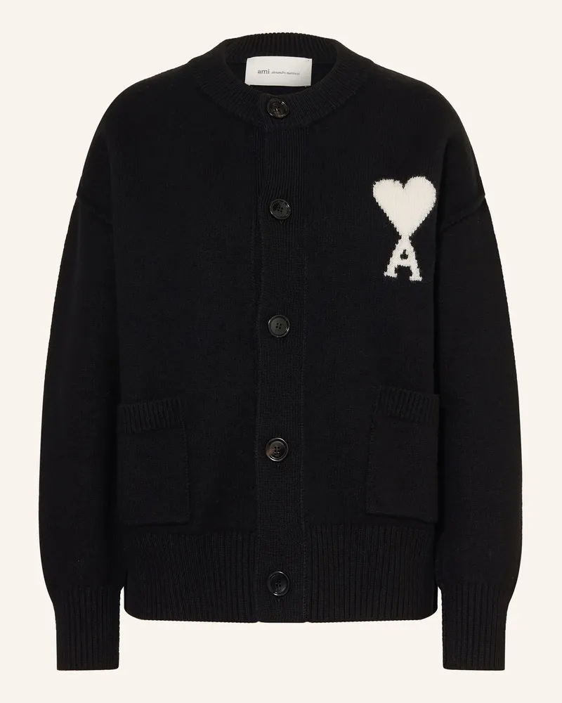 AMI Paris Strickjacke schwarz Schwarz