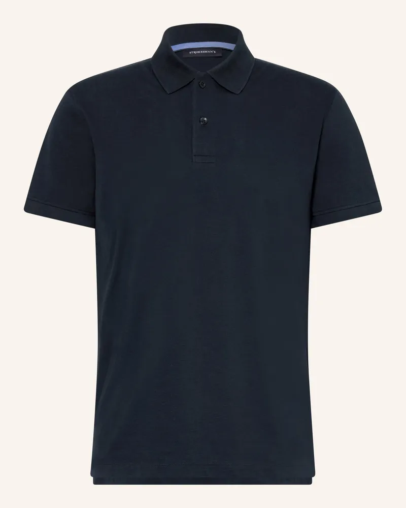 Strokesman's STROKESMAN Piqué-Poloshirt Dunkelblau