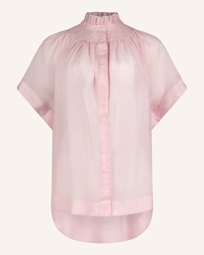 Helene Galwas Bluse Aus Baumwoll-Seiden Mischung Idis pink Hellrosa