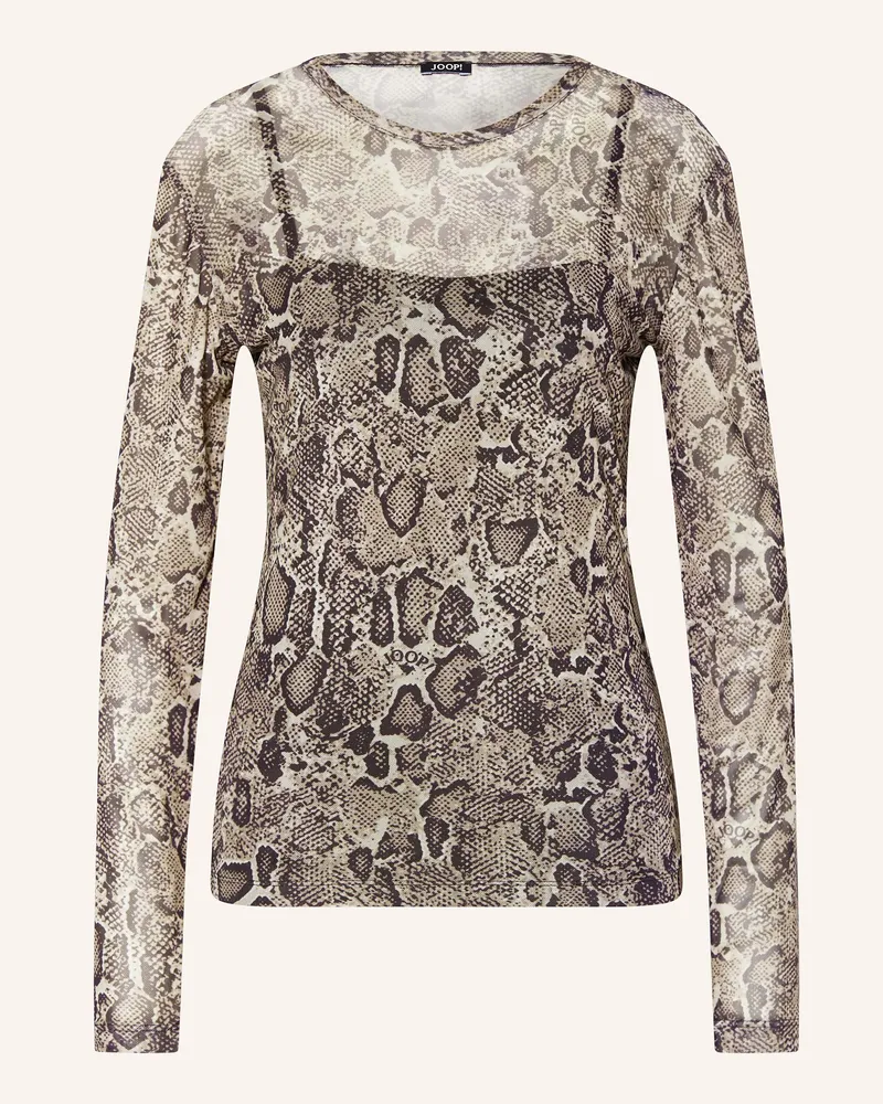 JOOP! Mesh-Longsleeve TARA Braun