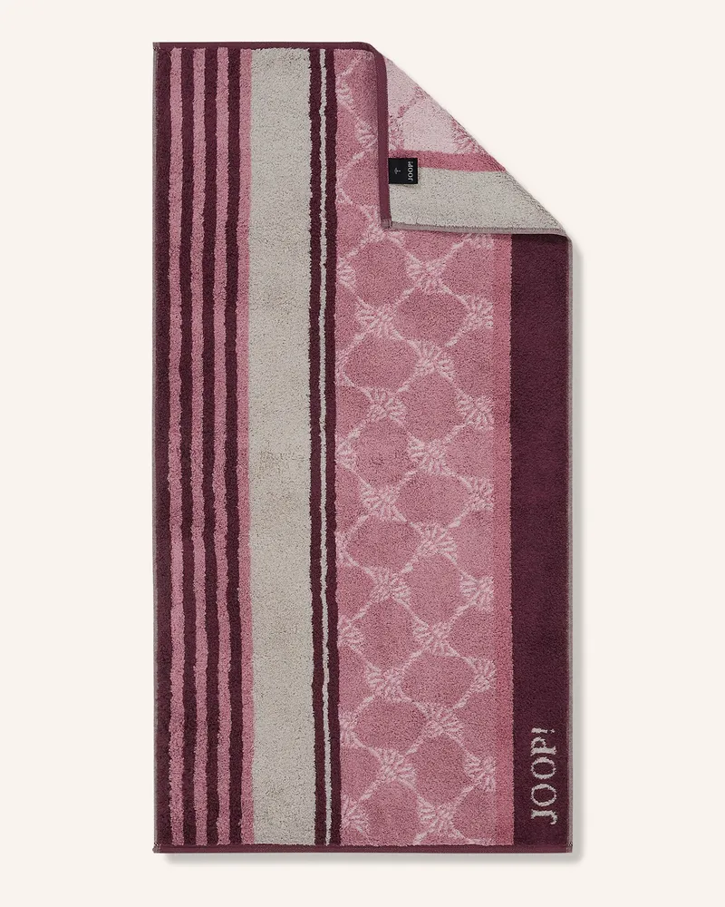 JOOP! Handtuch Joop! Lines rosa Dunkellila