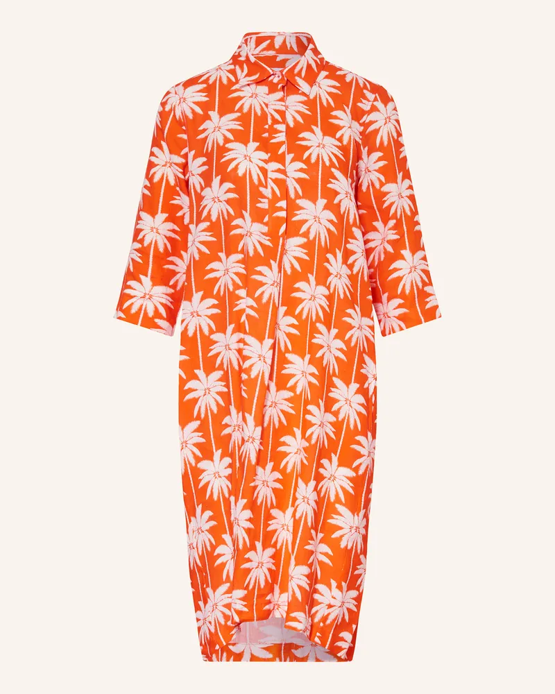 Rossana Diva Leinenkleid Mit 3/4-Arm orange Orange