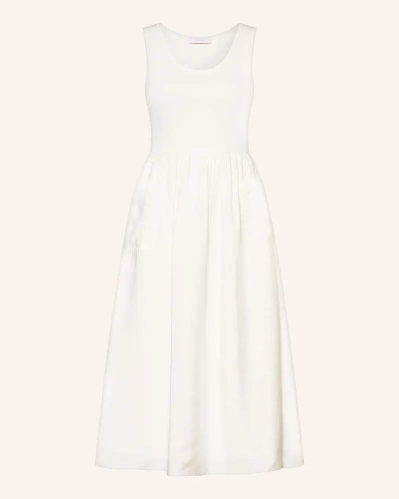 Rich&Royal Kleid im Materialmix Creme