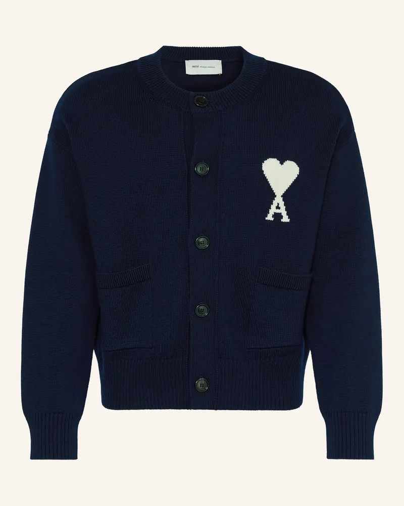 AMI Paris Strickjacke blau Dunkelblau