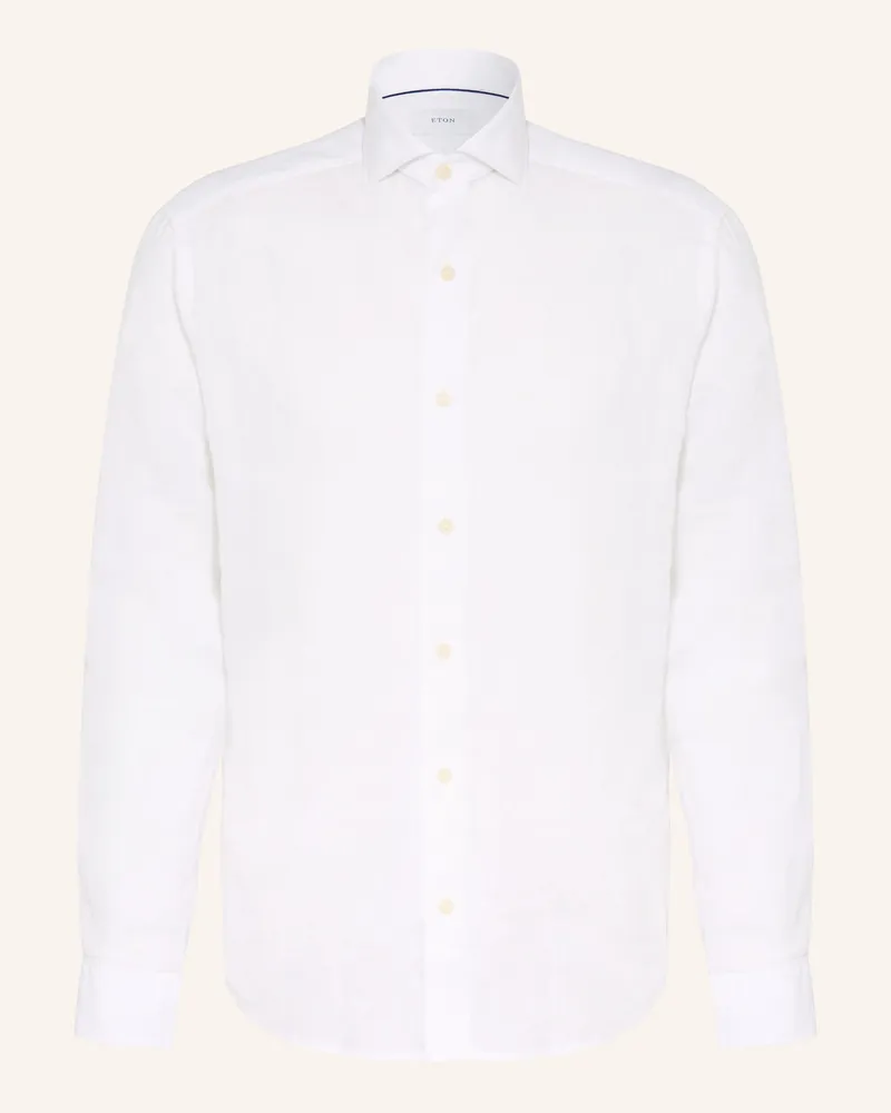 Eton Leinenhemd Casual Fit weiss Weiss