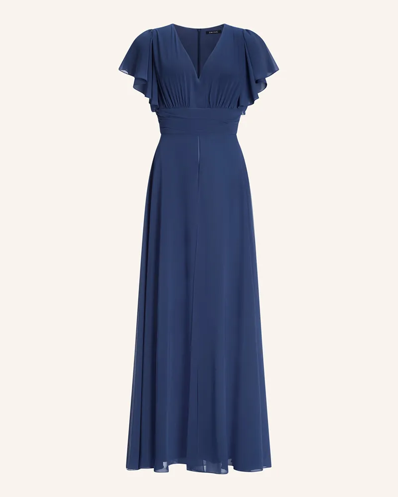 Swing Jumpsuit mit Volants Dunkelblau