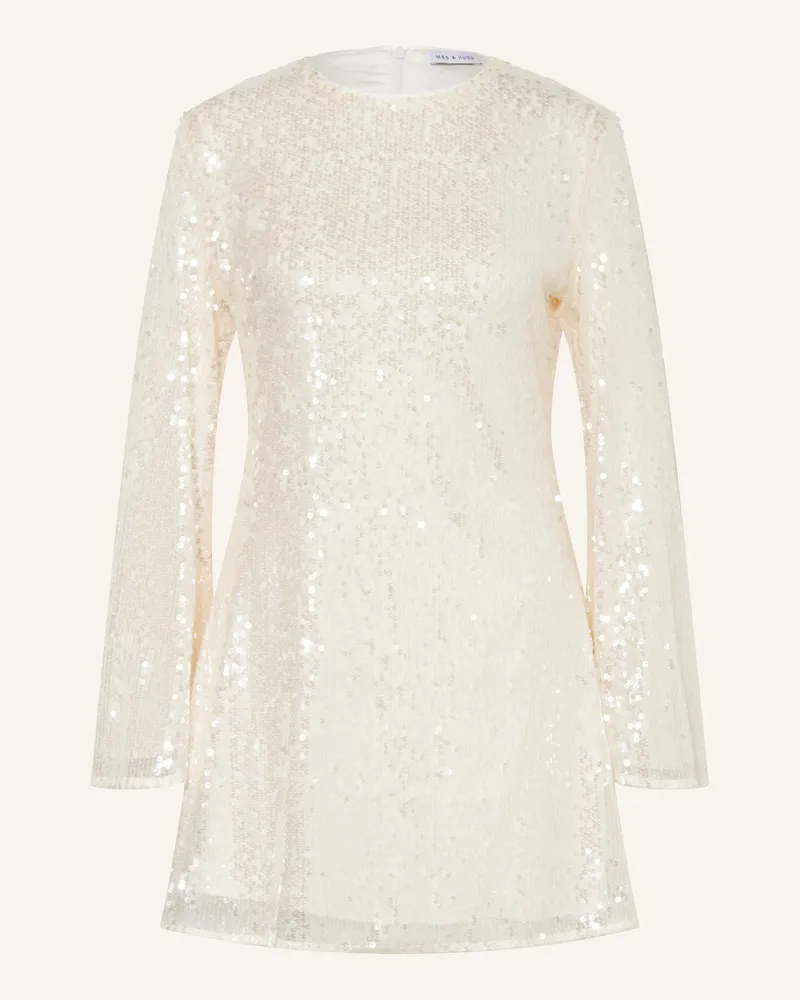 Mrs & HUGS Kleid mit Pailletten Ecru