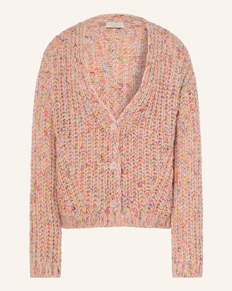 Milano Italy Strickjacke Mit Glitzergarn beige Beige