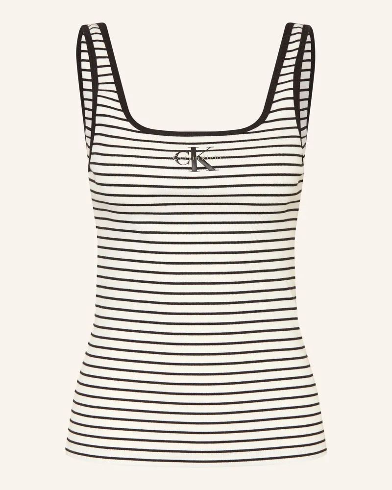Calvin Klein Top schwarz Ecru