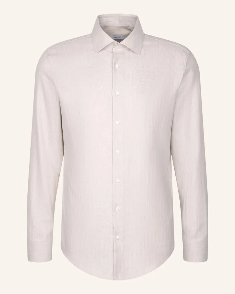 Seidensticker Flanellhemd Shaped Fit Beige
