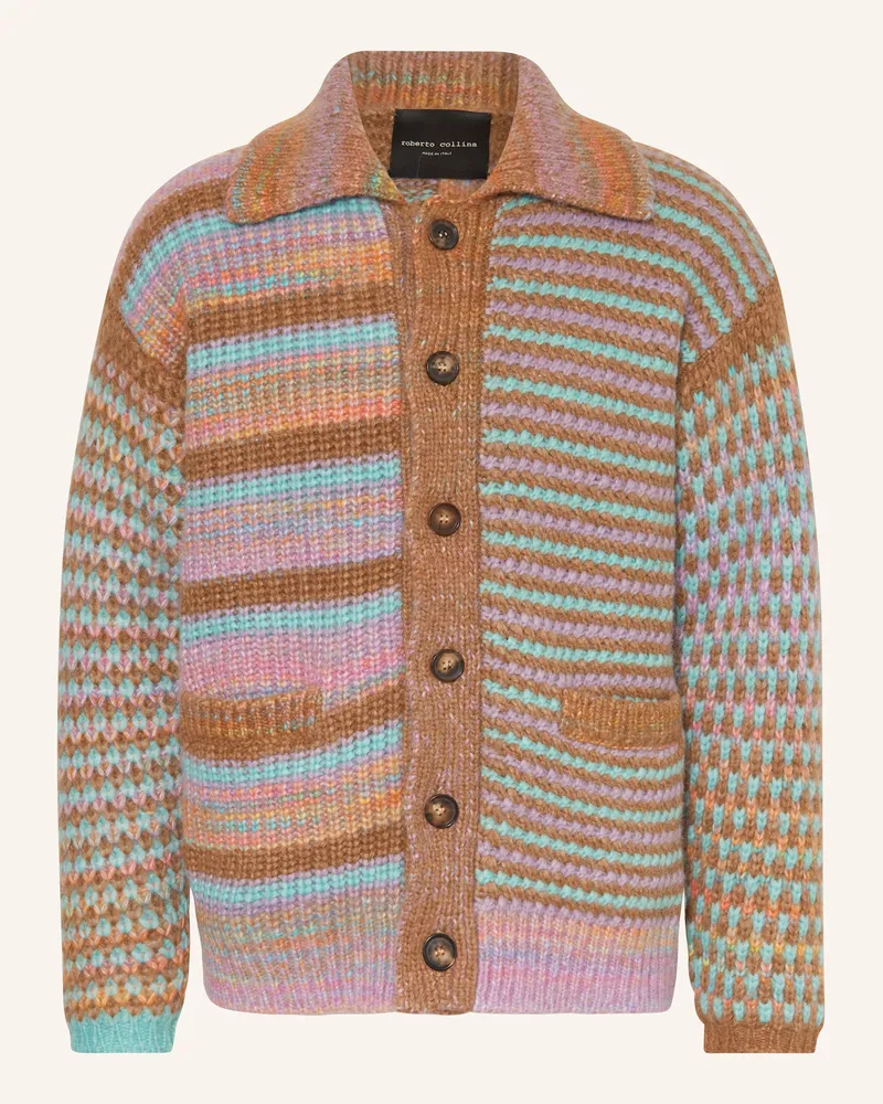 Roberto Collina Strickjacke mit Alpaka Camel