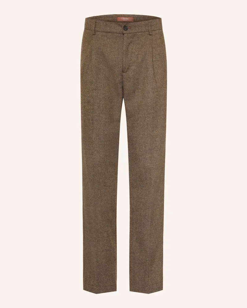 CRUNA Chino Belleville Regular Fit braun Dunkelbraun