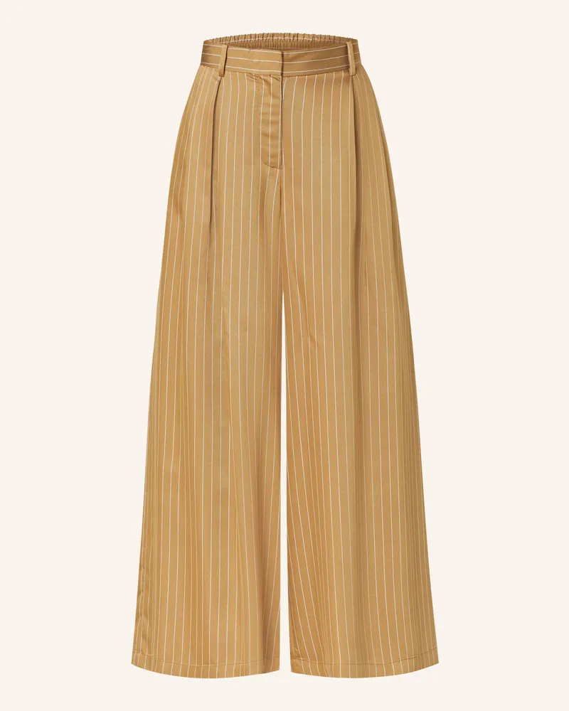 MAX&Co. Marlenehose BERTONE aus Satin Braun