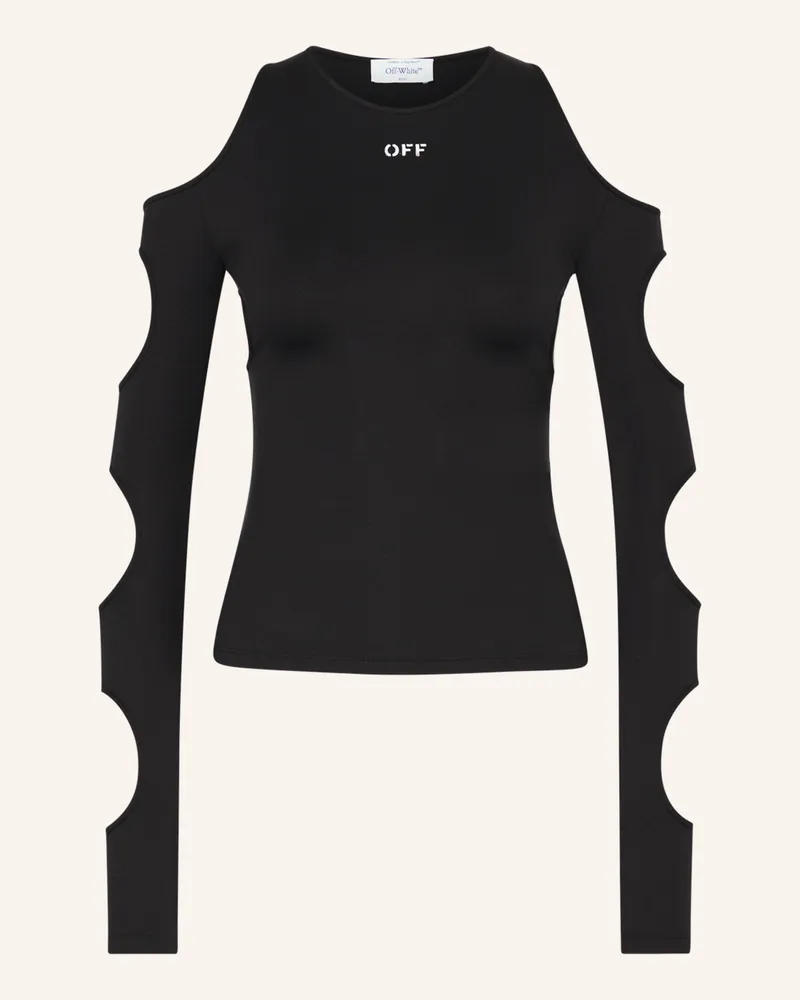 OFF-WHITE Longsleeve mit Cut-outs Schwarz