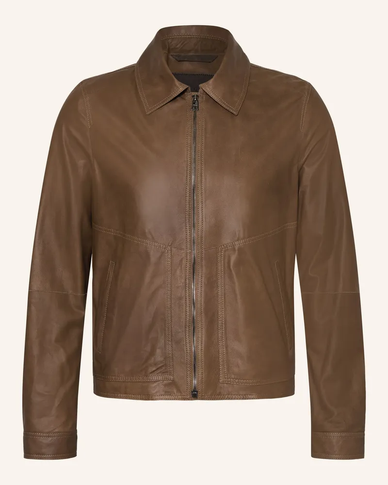 Manzoni 24 Lederjacke Braun