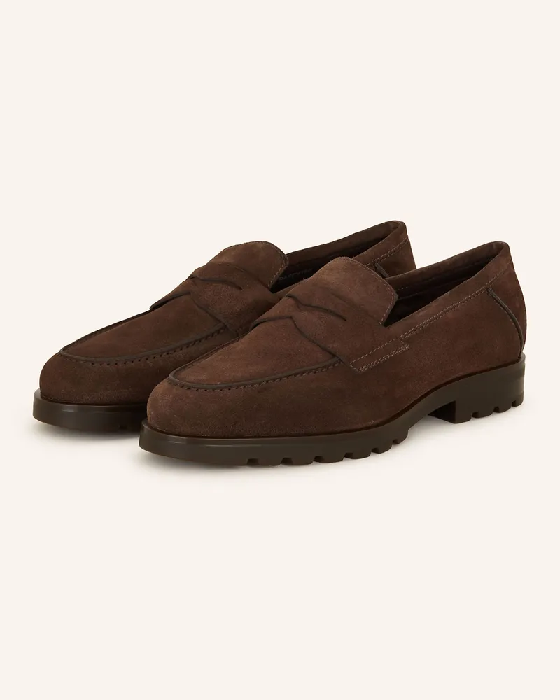 Santoni Penny-Loafer Rock braun Dunkelbraun