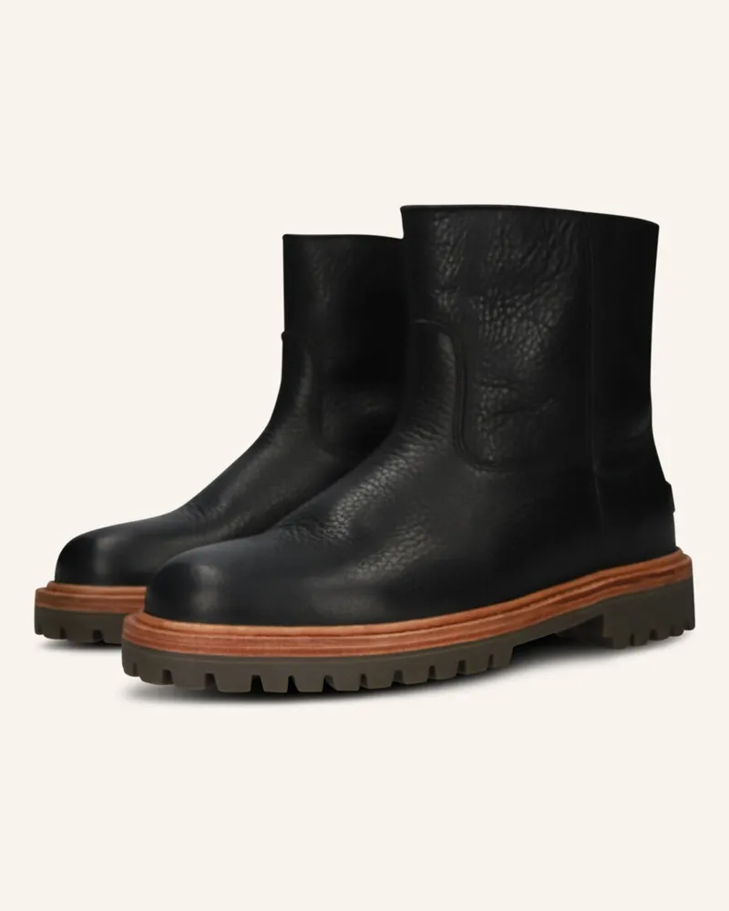 Blackstone Schnürboots schwarz Schwarz