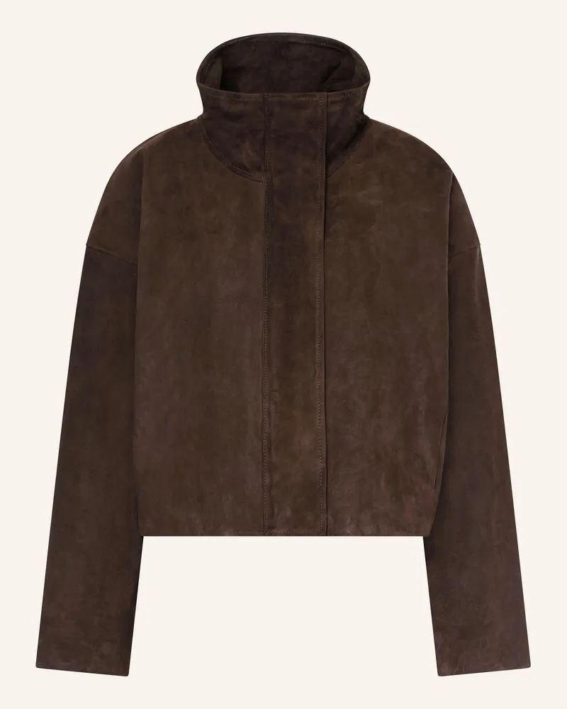 AllSaints Lederjacke RYDER Dunkelbraun