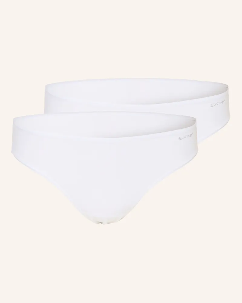 Skiny 2er-Pack Slips Advantage Cotton Stretch weiss Weiss