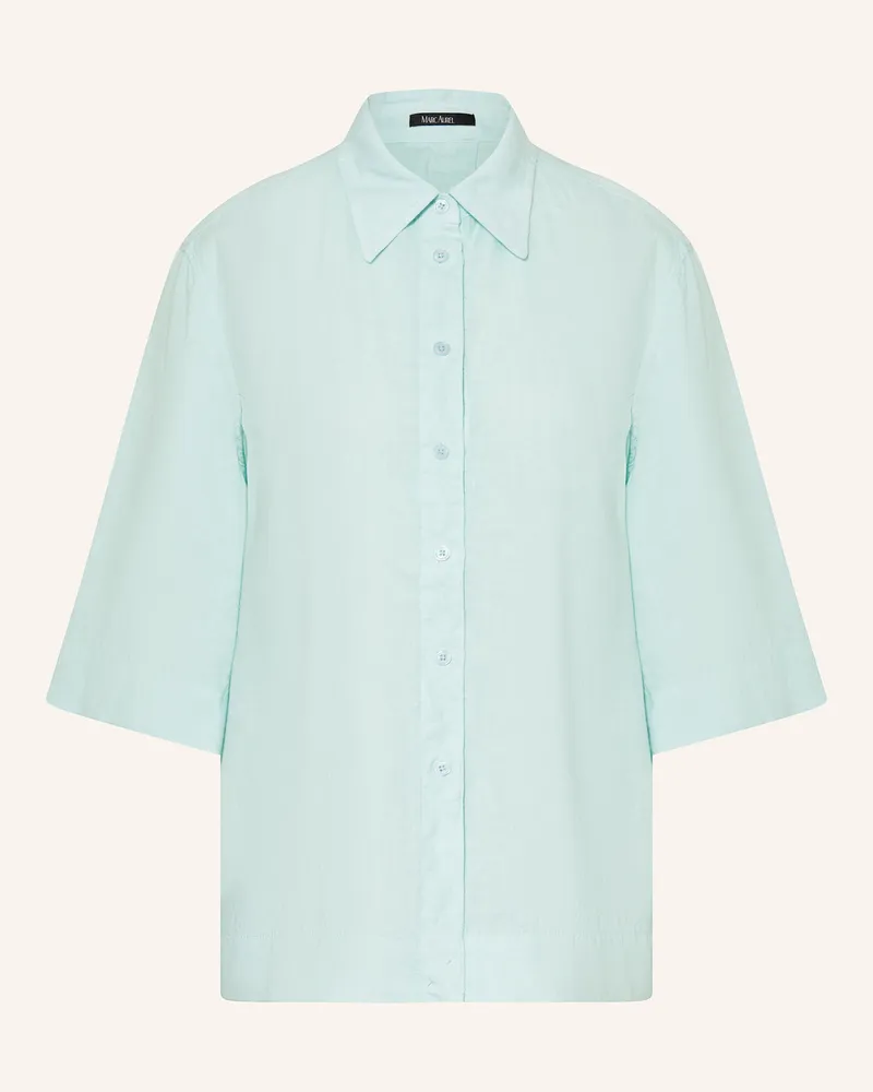 MARC AUREL Hemdbluse Aus Leinen Mit 3/4-Arm blau Türkis