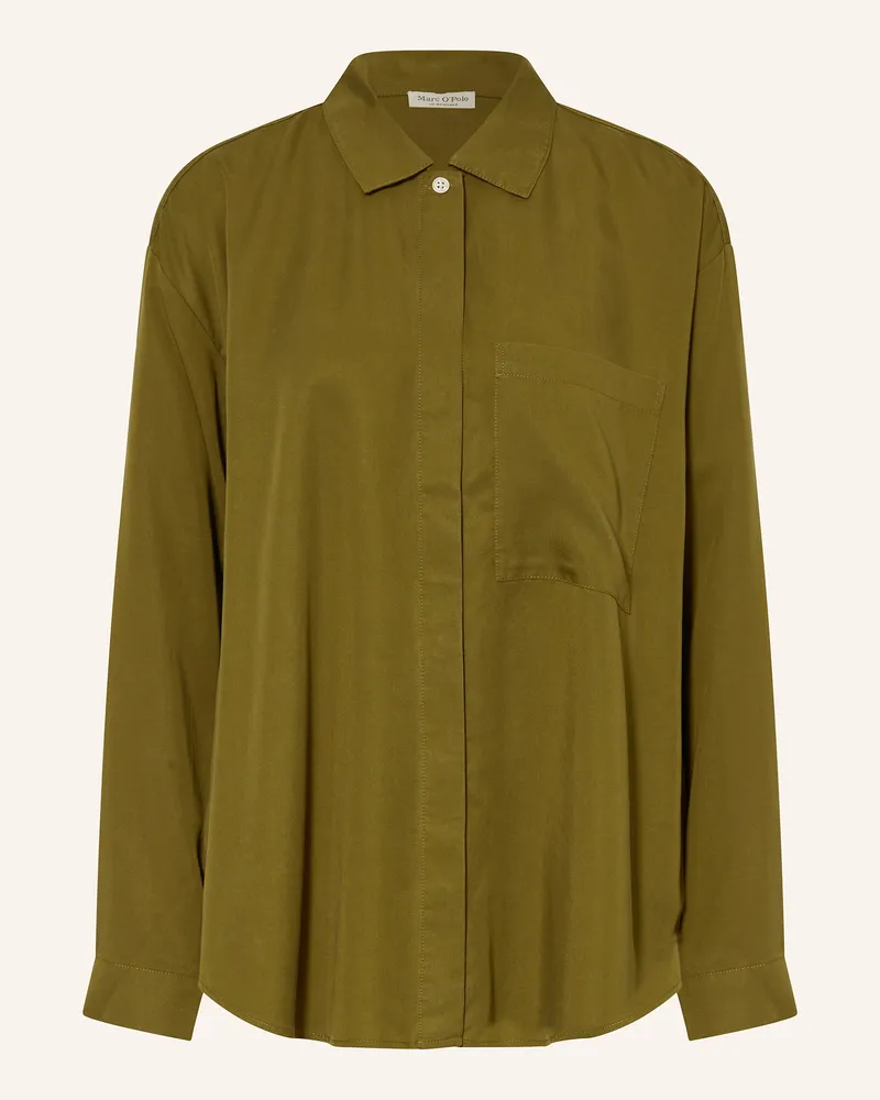 Marc O'Polo Oversized-Hemdbluse Oliv