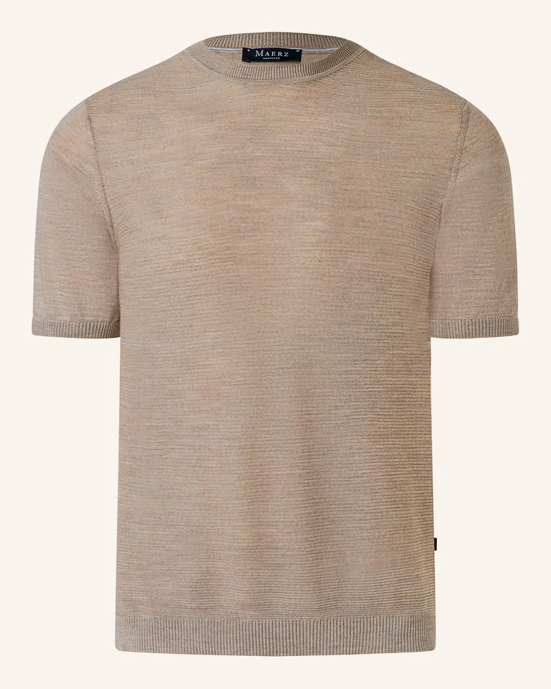 Maerz Strickshirt Aus Merinowolle beige Hellbraun