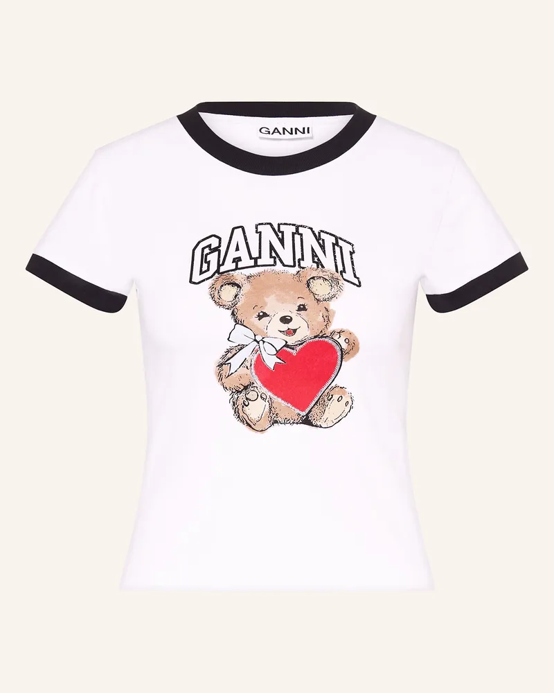 Ganni T-Shirt Weiss