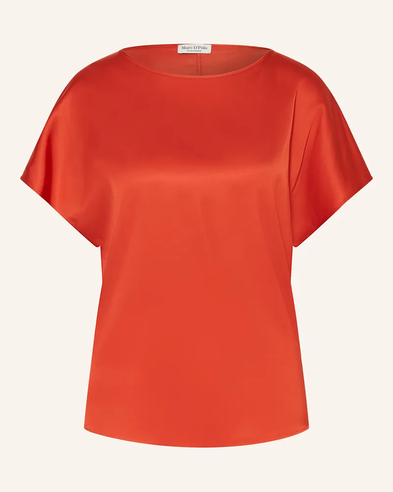 Marc O'Polo Blusenshirt aus Satin Rot