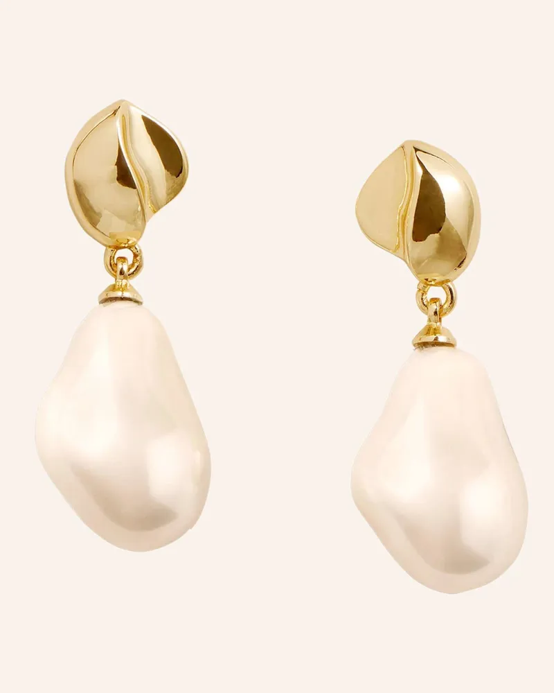 POMPIDOU Ohrhänger Pearl Edges Earring By Glambou gold Gold