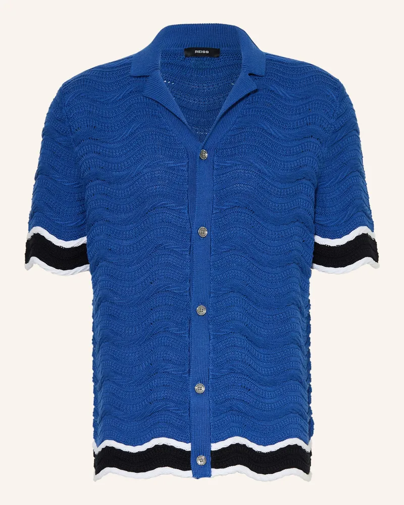 Reiss Strickhemd Ciro Regular Fit blau Blau